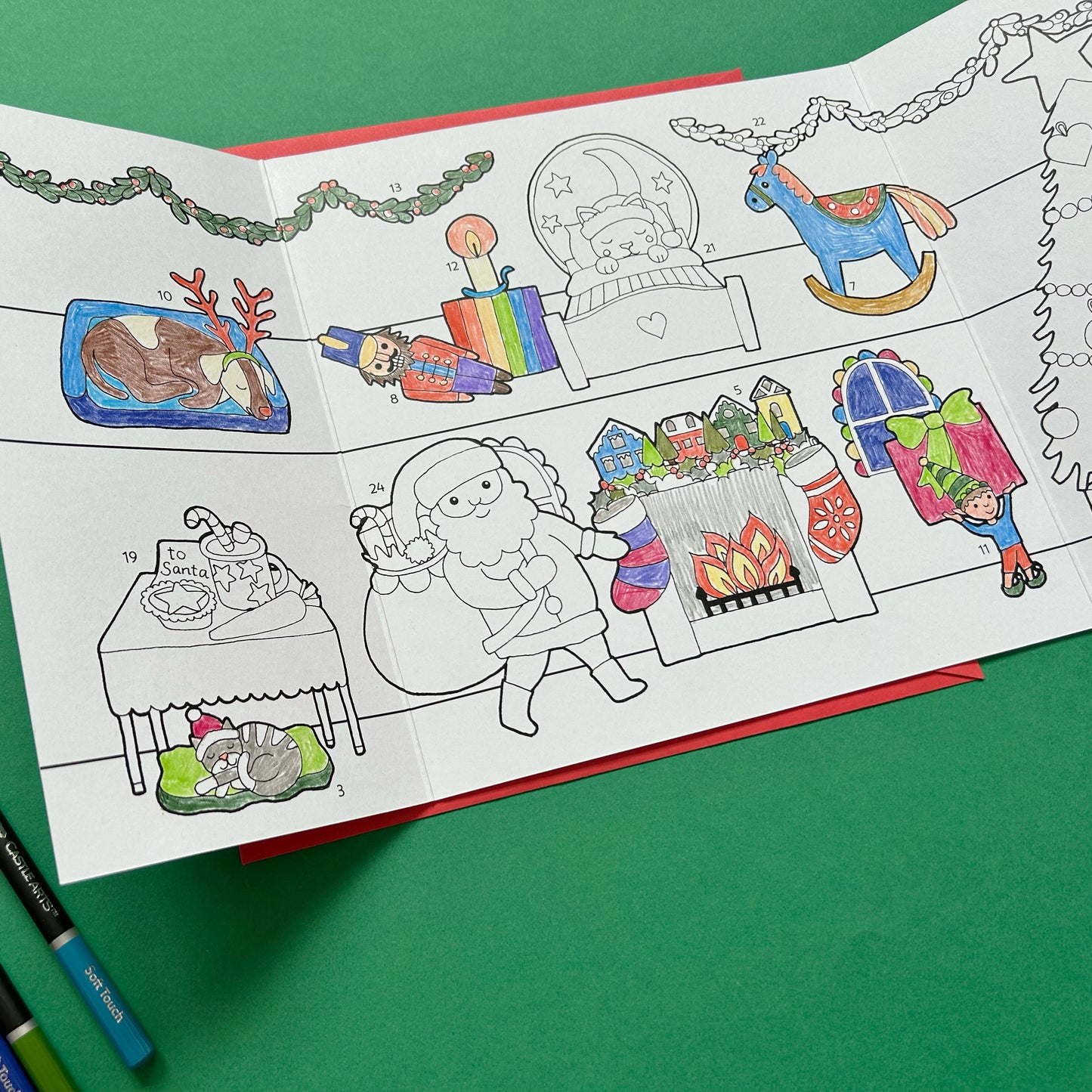 Christmas Advent Calendar - Colour-in Gingerbread House