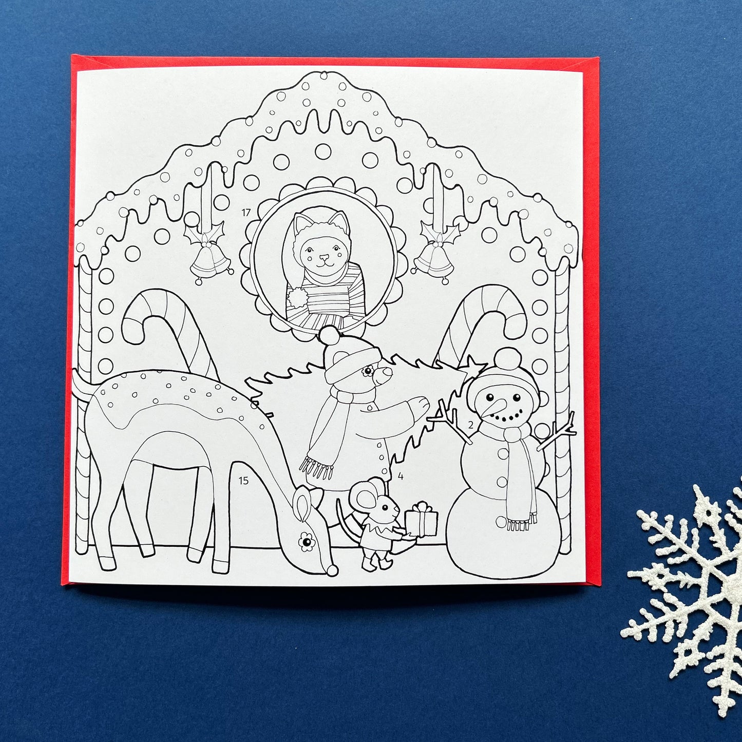 Christmas Advent Calendar - Colour-in Gingerbread House