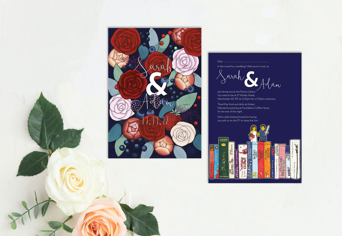 Sarah & Adam's Bespoke Floral Wedding Stationery